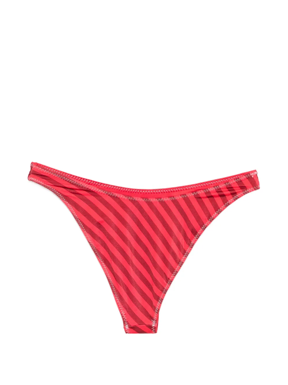 Frankies Bikinis x Jennie Dove gestreepte bikinislip Rood