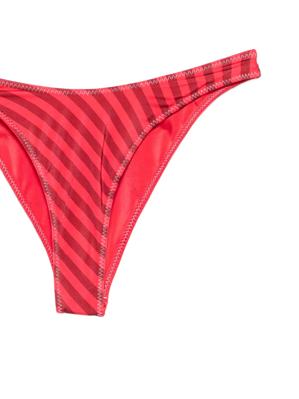 Frankies Bikinis x Jennie Dove gestreepte bikinislip Rood
