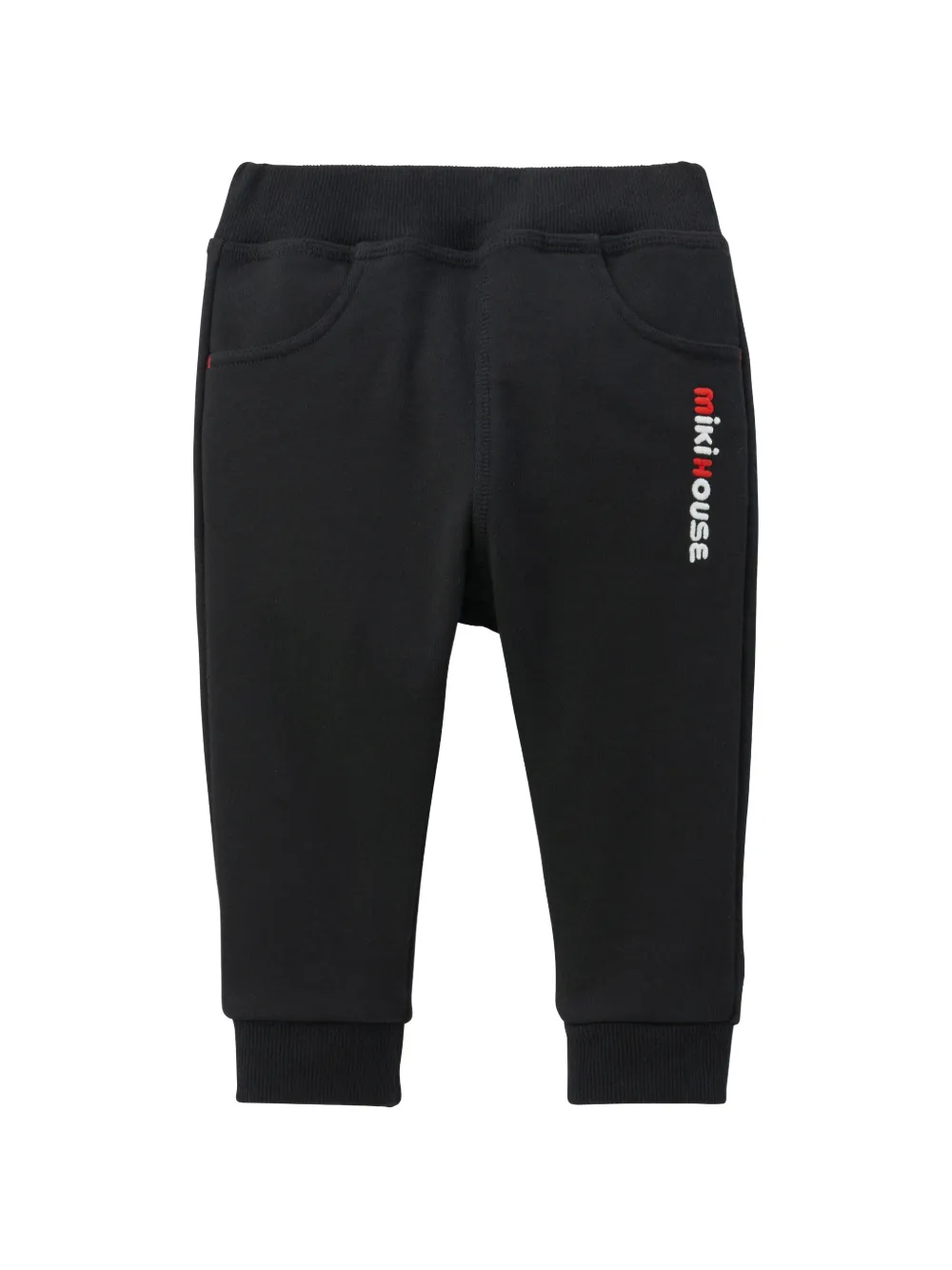 Miki House pantalon de jogging à logo brodé - Noir Miki House pantalon de jogging à logo brodé - Noir