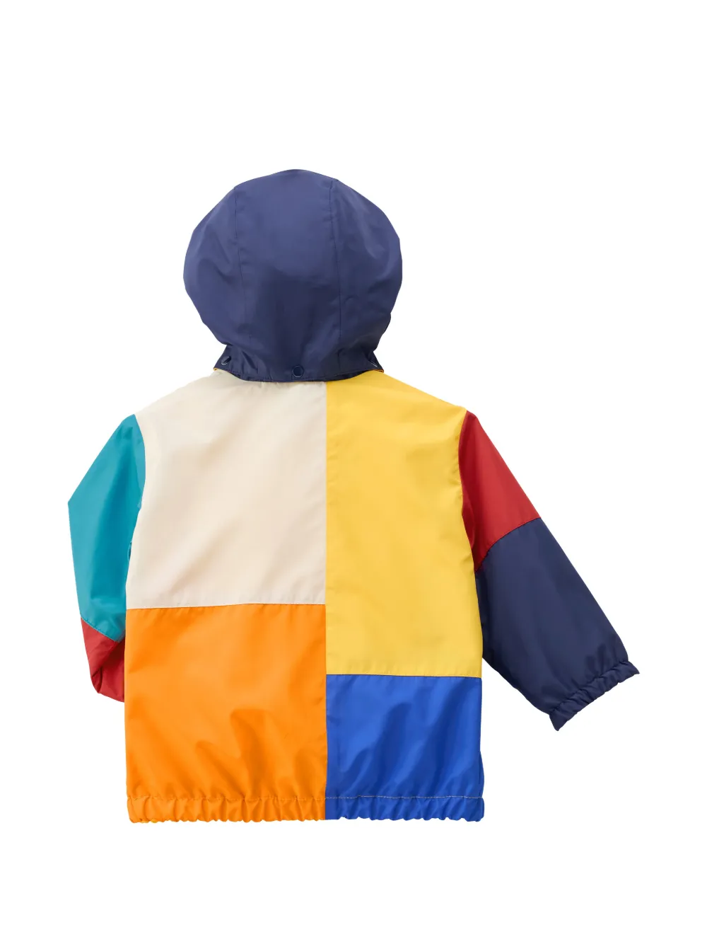 Miki House Omkeerbare regenjas met colourblocking Blauw