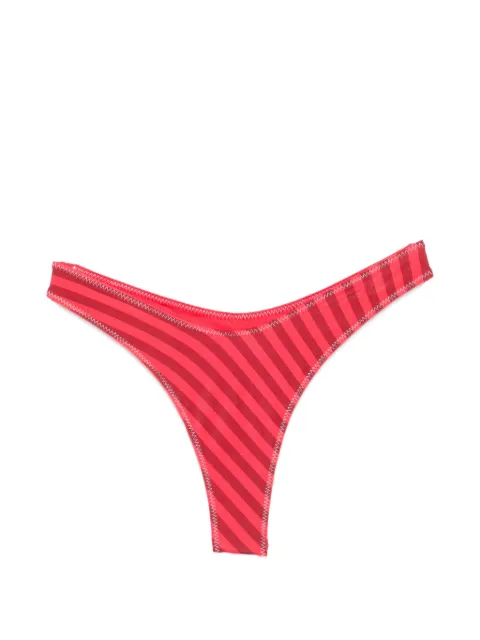 Frankies Bikinis bikini bottom satinado con motivo de rayas en colaboración con Jennie Full Moon