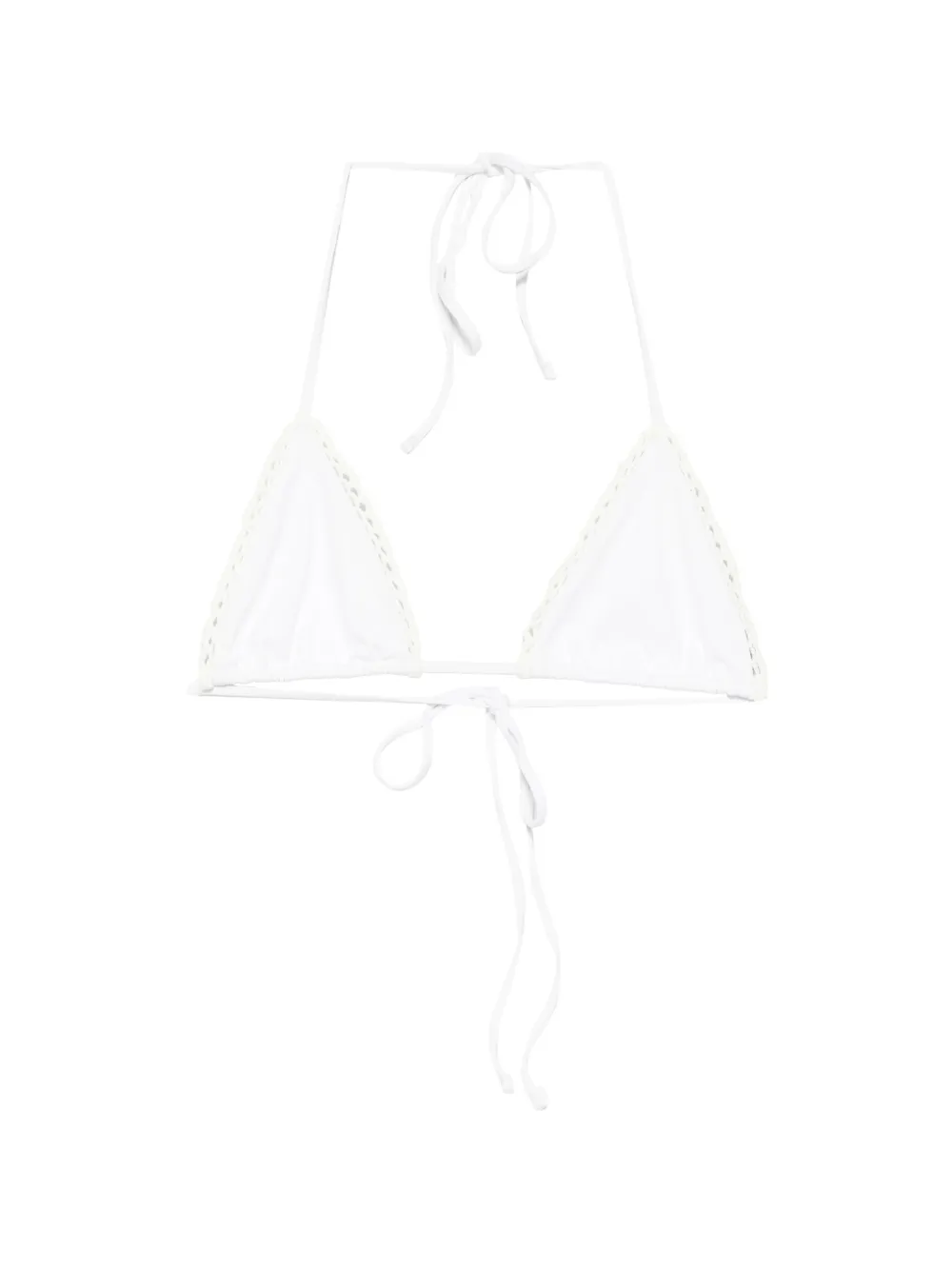 Frankies Bikinis x Jennie Nick crochet triangle bikini top - Toni neutri
