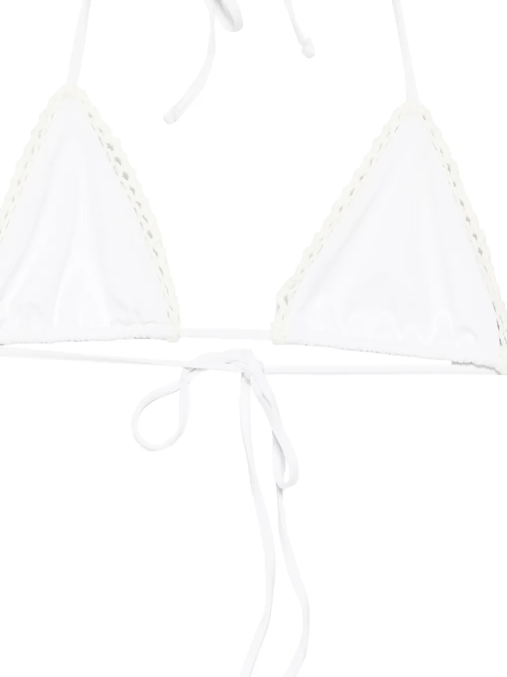 Frankies Bikinis x Jennie Nick gehaakte triangel bikini Beige