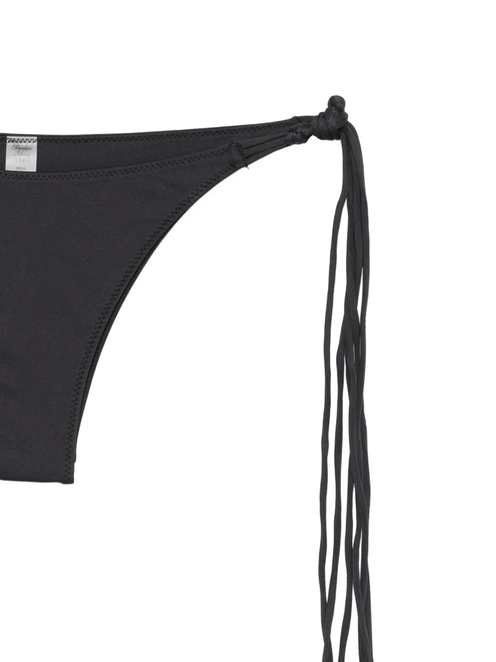 Frankies Bikinis x Jennie Camille bikinislip met franje Zwart