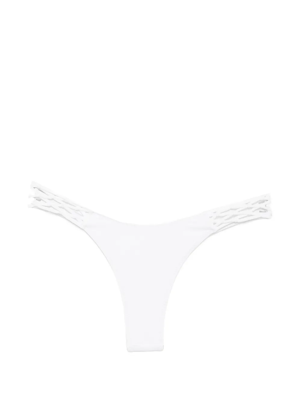 Frankies Bikinis x Jennie Encore braided-strap bikini bottoms - Bianco