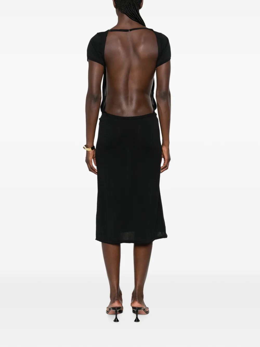 Frankies Bikinis x Jennie Rosalie midi-jurk Zwart