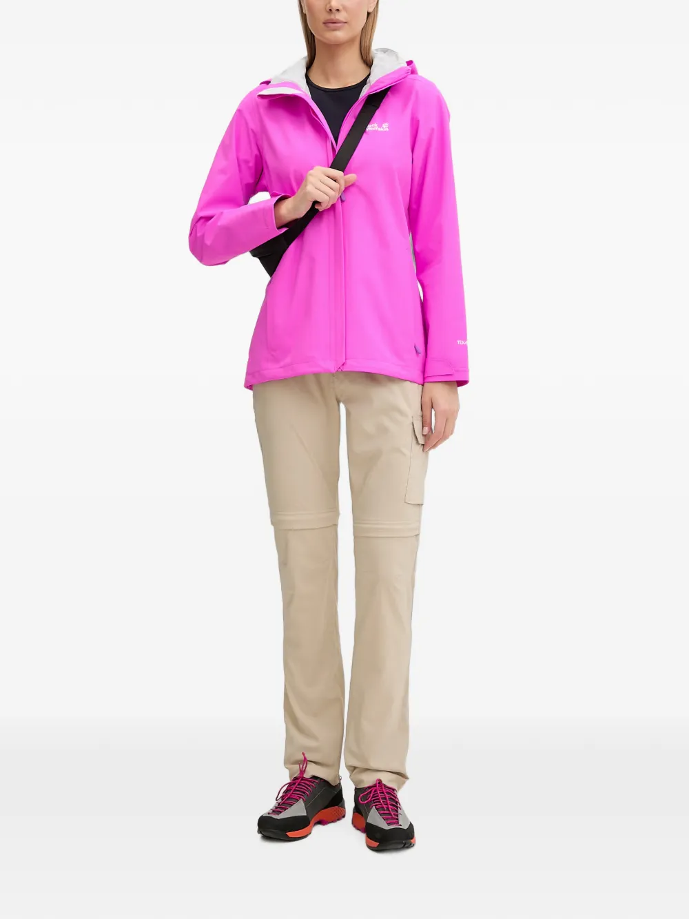 JACK WOLFSKIN Trailtime regenjack met capuchon Roze