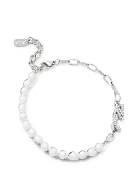 Karl Lagerfeld faux-pearl crystal-embellished bracelet