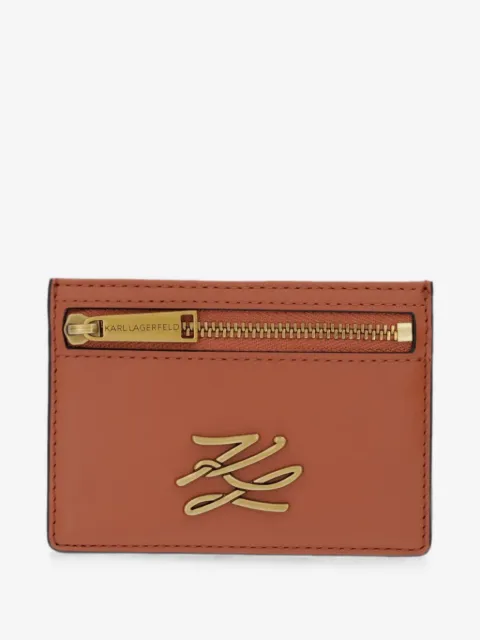 Karl Lagerfeld porte-cartes K/Autograph en cuir à plaque logo et poche zippée