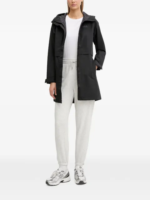 JACK WOLFSKIN Terraview hooded logo-print coat