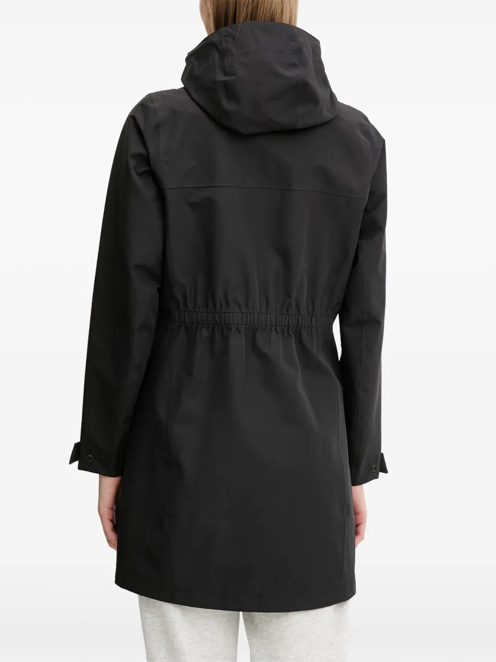 JACK WOLFSKIN Terraview hooded logo-print coat Zwart