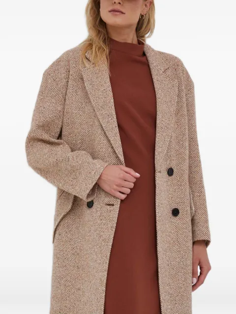 Joop! herringbone double-breasted coat