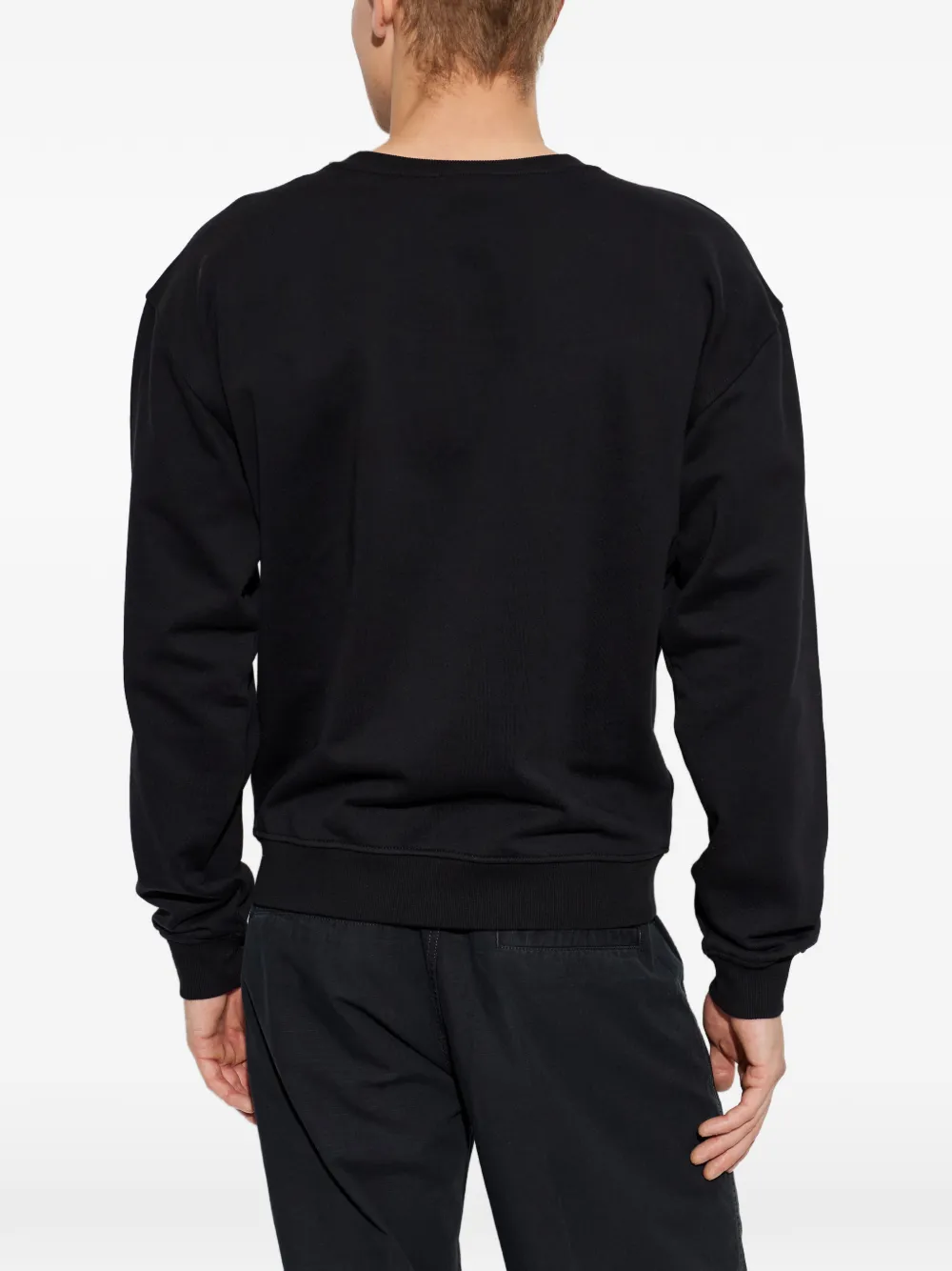 Diesel S-NORM-AA5 sweater met geborduurd logo Zwart