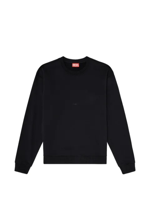 Diesel cotton sweatshirt with micro logo embroidery