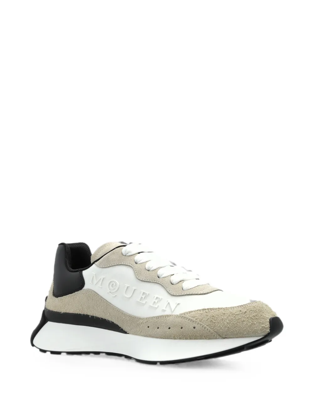 Alexander McQueen logo-embossed panelled sneakers Wit