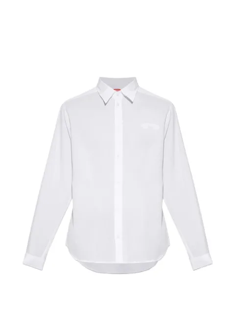 Diesel logo-embroidered cotton shirt