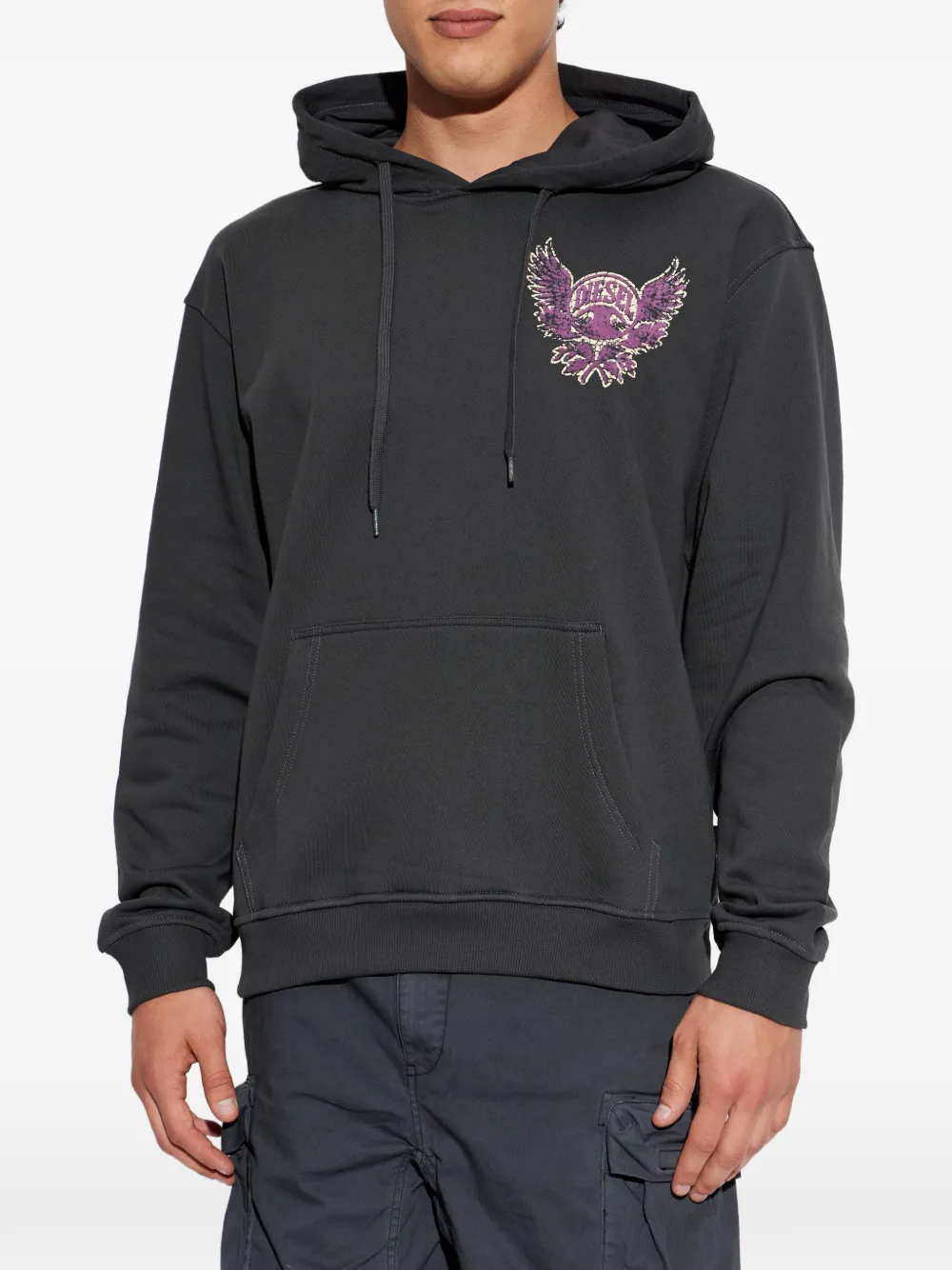 Diesel Hoodie met print Grijs