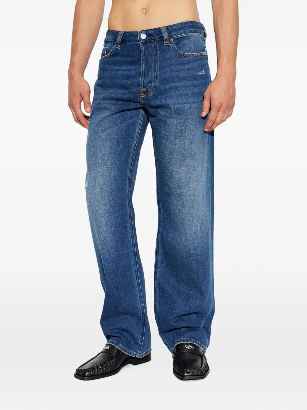 Diesel 1980 D-Eeper gerafelde jeans Blauw