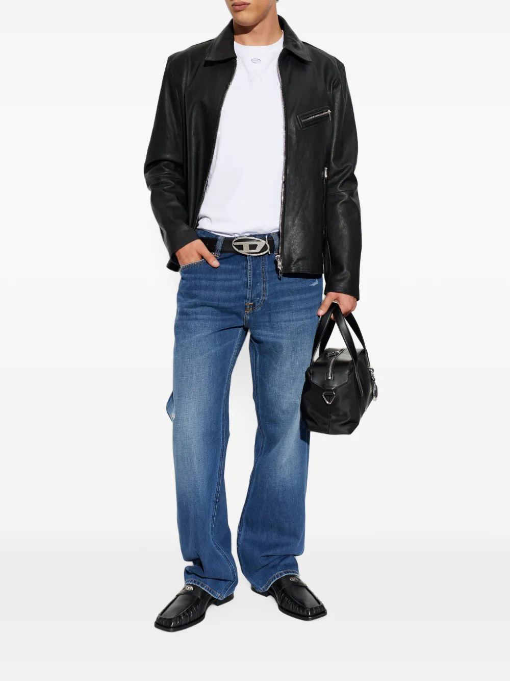 Diesel 1980 D-Eeper gerafelde jeans Blauw