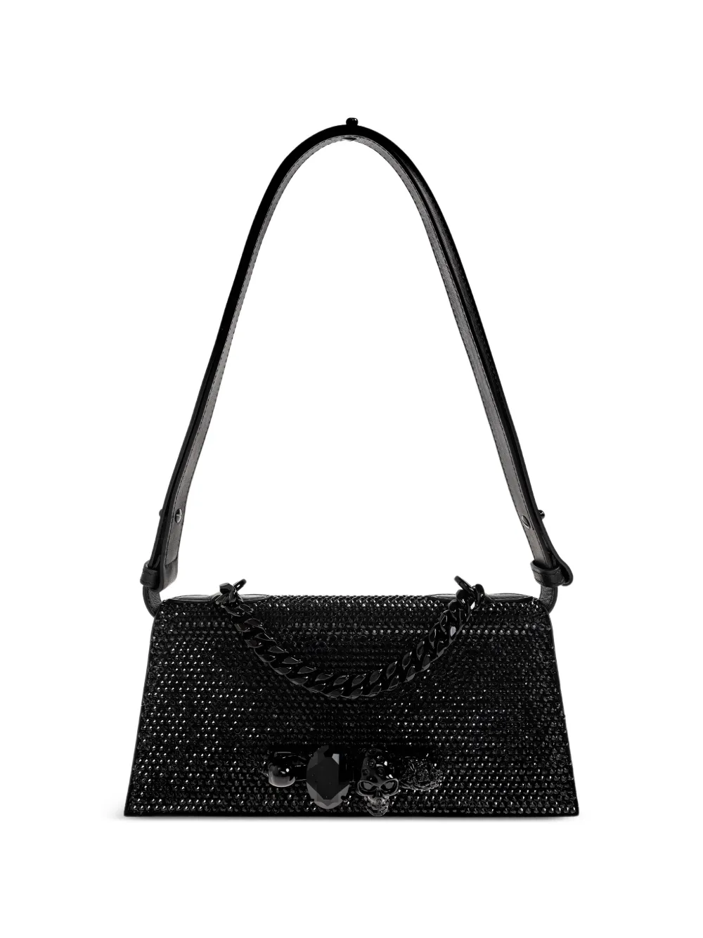 Alexander McQueen Borsa a spalla Jewelled mini - Nero