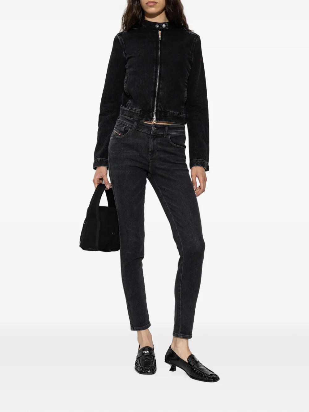 Diesel D-Amber lakleren pumps Zwart