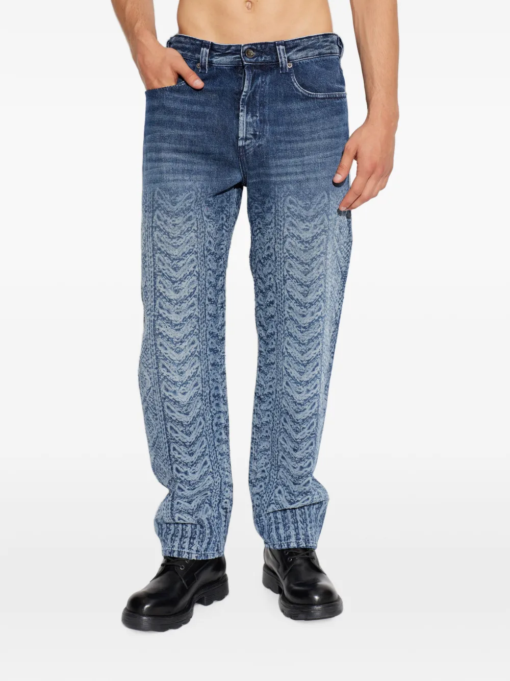 Diesel 2024 D-Macs-S8 jeans met print Blauw
