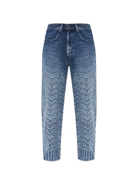 Diesel 2024 D-Macs-S8 cable-knit-print jeans
