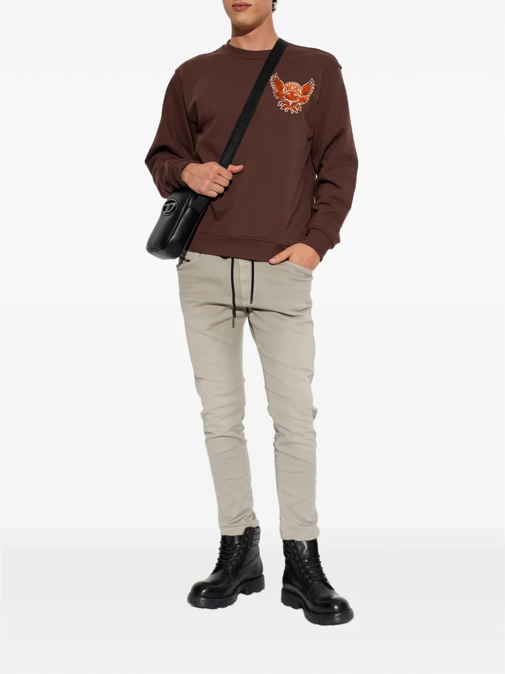 Diesel E-Krooley broek met trekkoord Beige