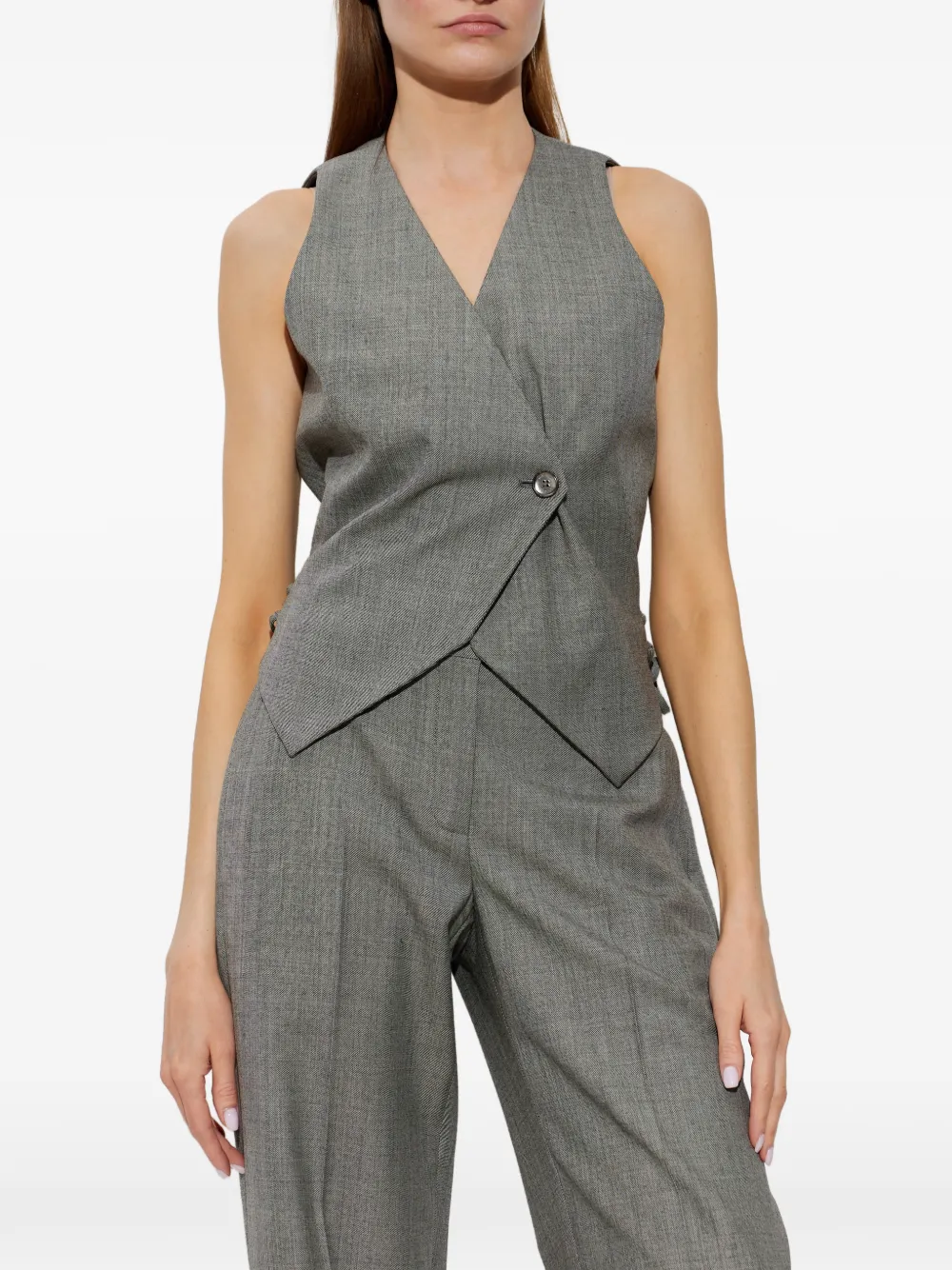 Alexander McQueen Hemd met asymmetrische afwerking Grijs