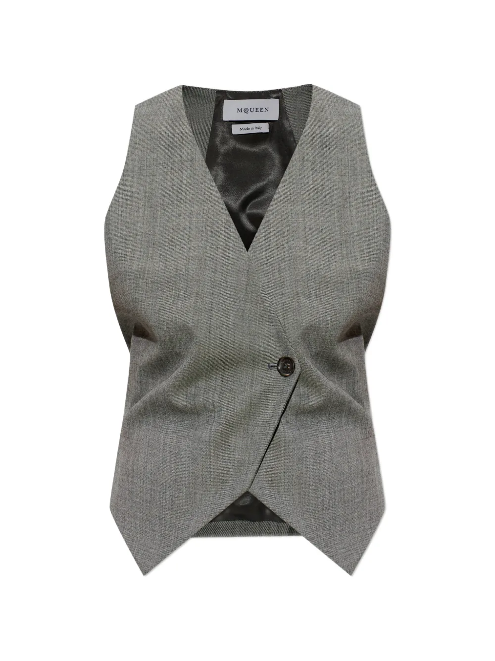 Alexander McQueen Pullunder mit asymmetrischem Saum - Grau