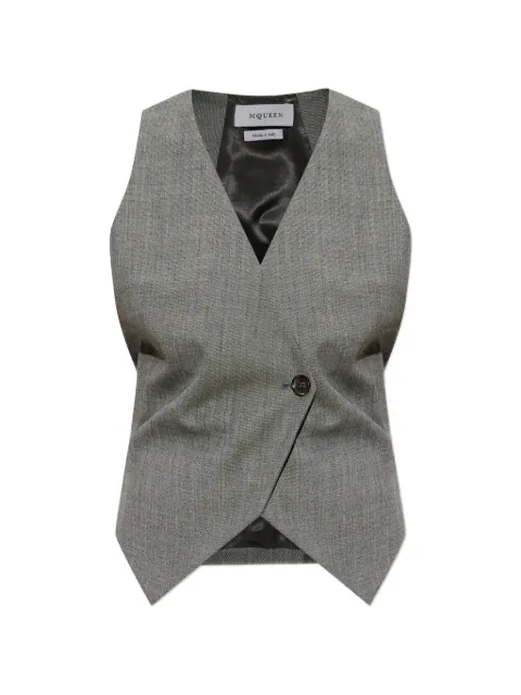 Alexander McQueen chaleco con dobladillo asimétrico