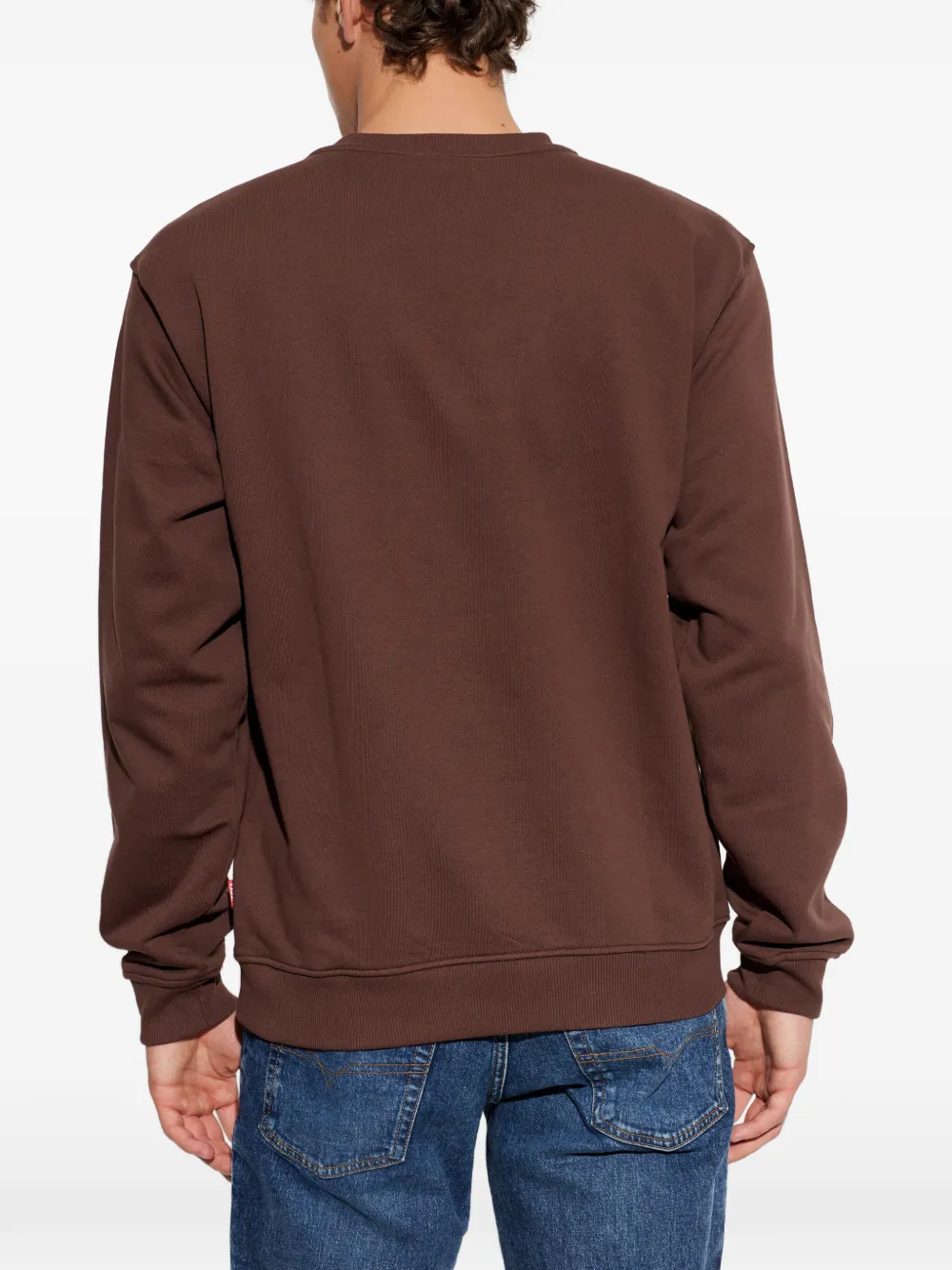 Diesel S-Norm-AA2 sweater met grafische print Bruin