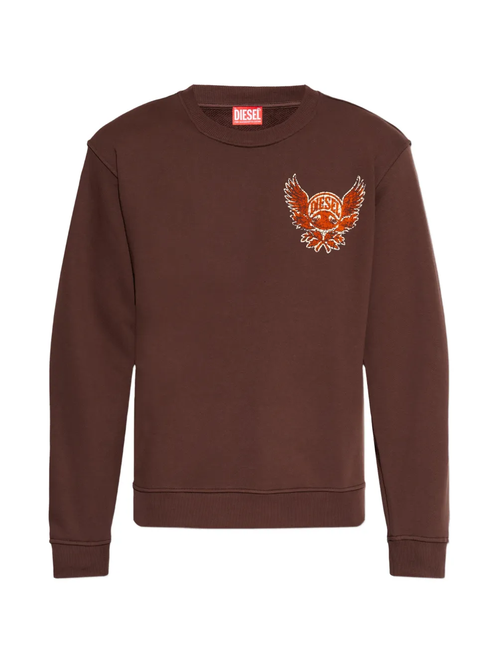 Diesel Felpa S-Norm-AA2 con stampa - Marrone