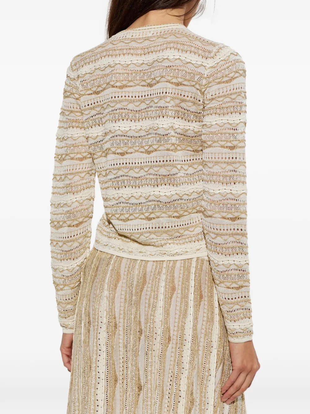 Ulla Johnson Mia pointelle gebreid vest Beige