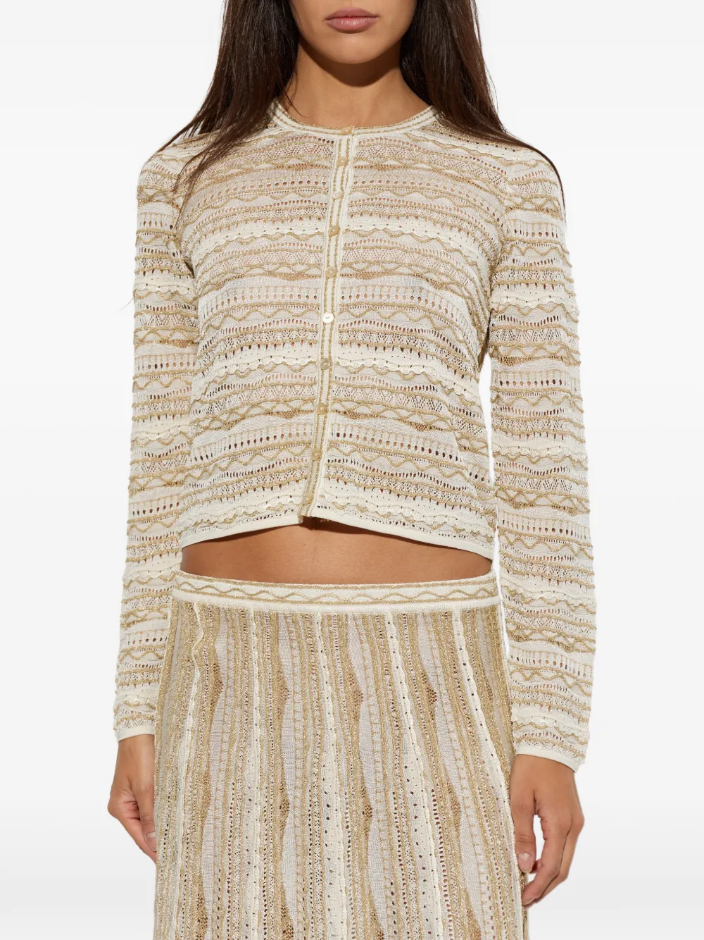 Ulla Johnson Mia pointelle gebreid vest Beige
