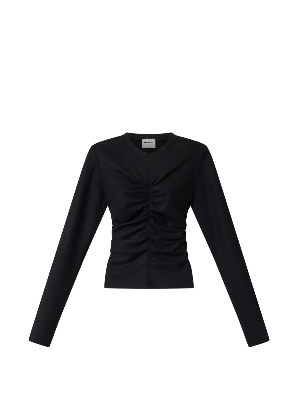 MARANT ÉTOILE ruched jersey top - Nero