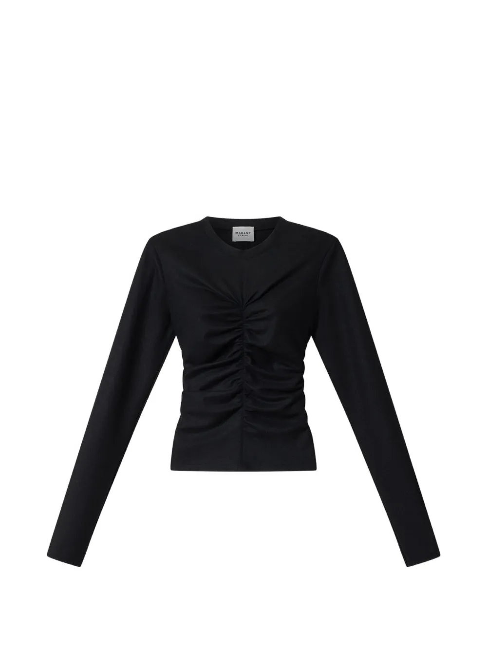 MARANT ÉTOILE ruched jersey top - Nero