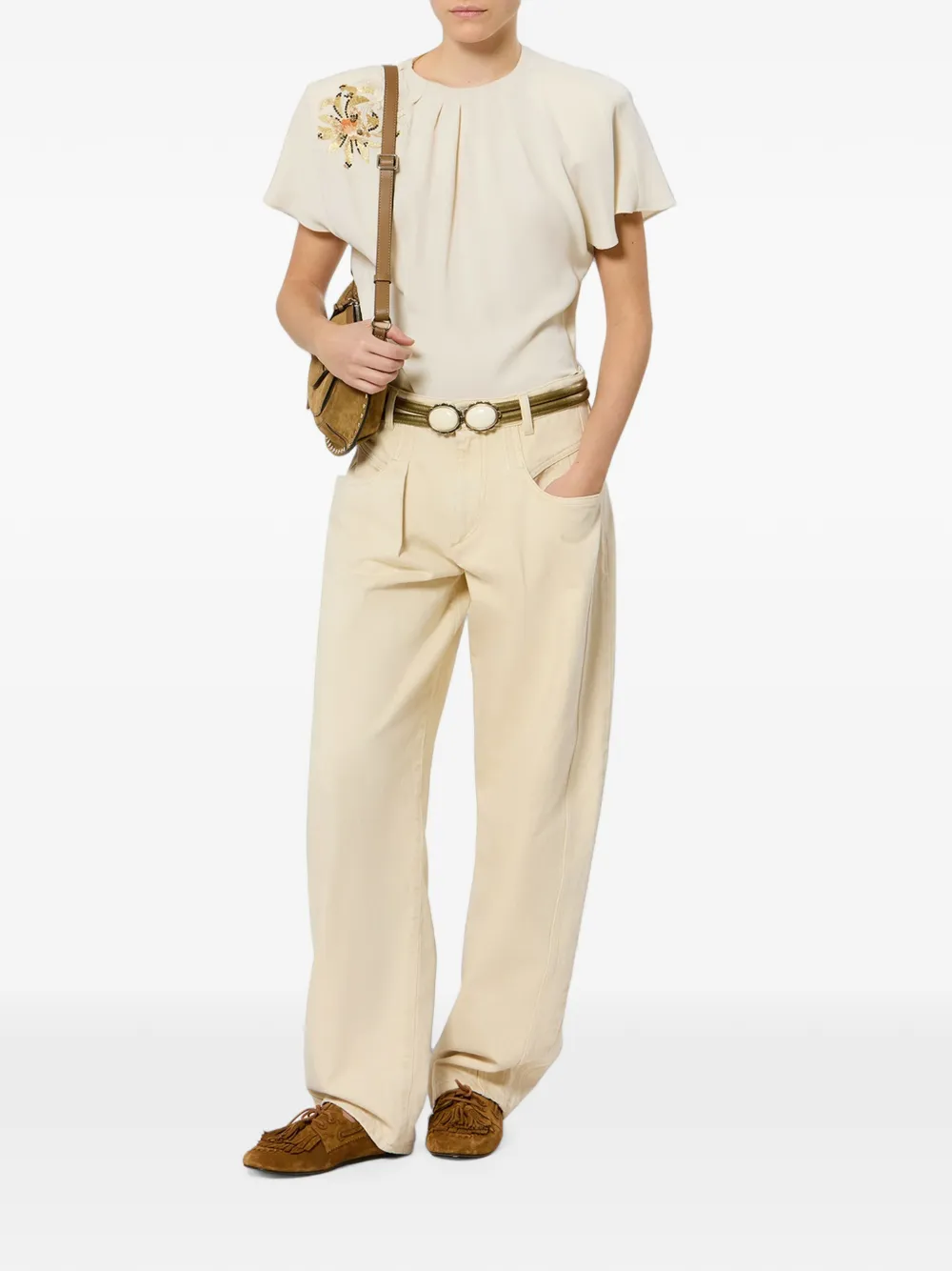 ISABEL MARANT Sakine top Beige