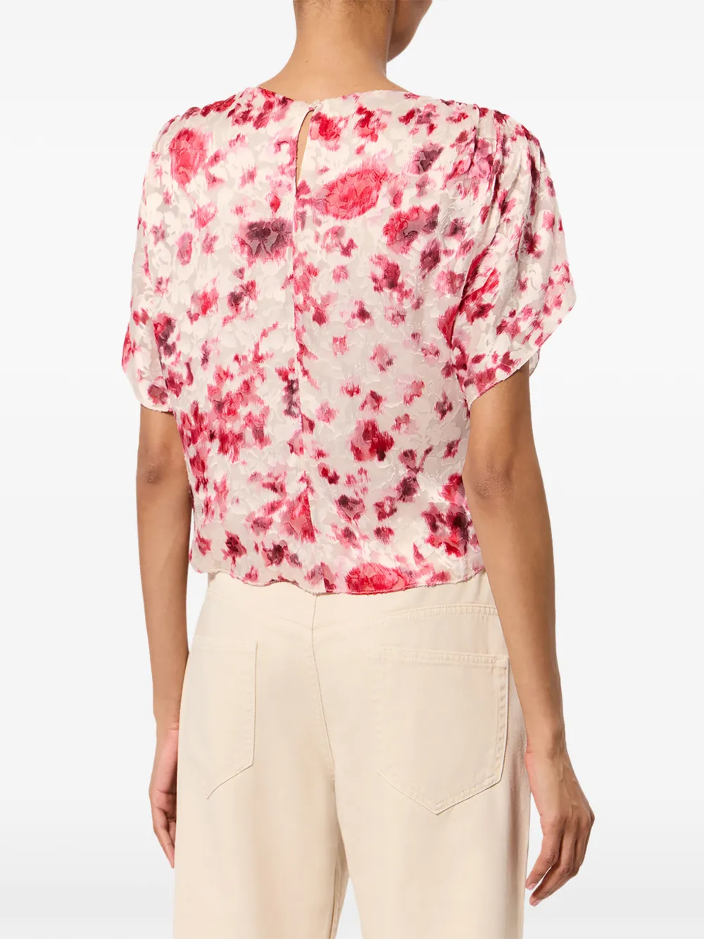 ISABEL MARANT Blouse met bloemenpatroon Beige