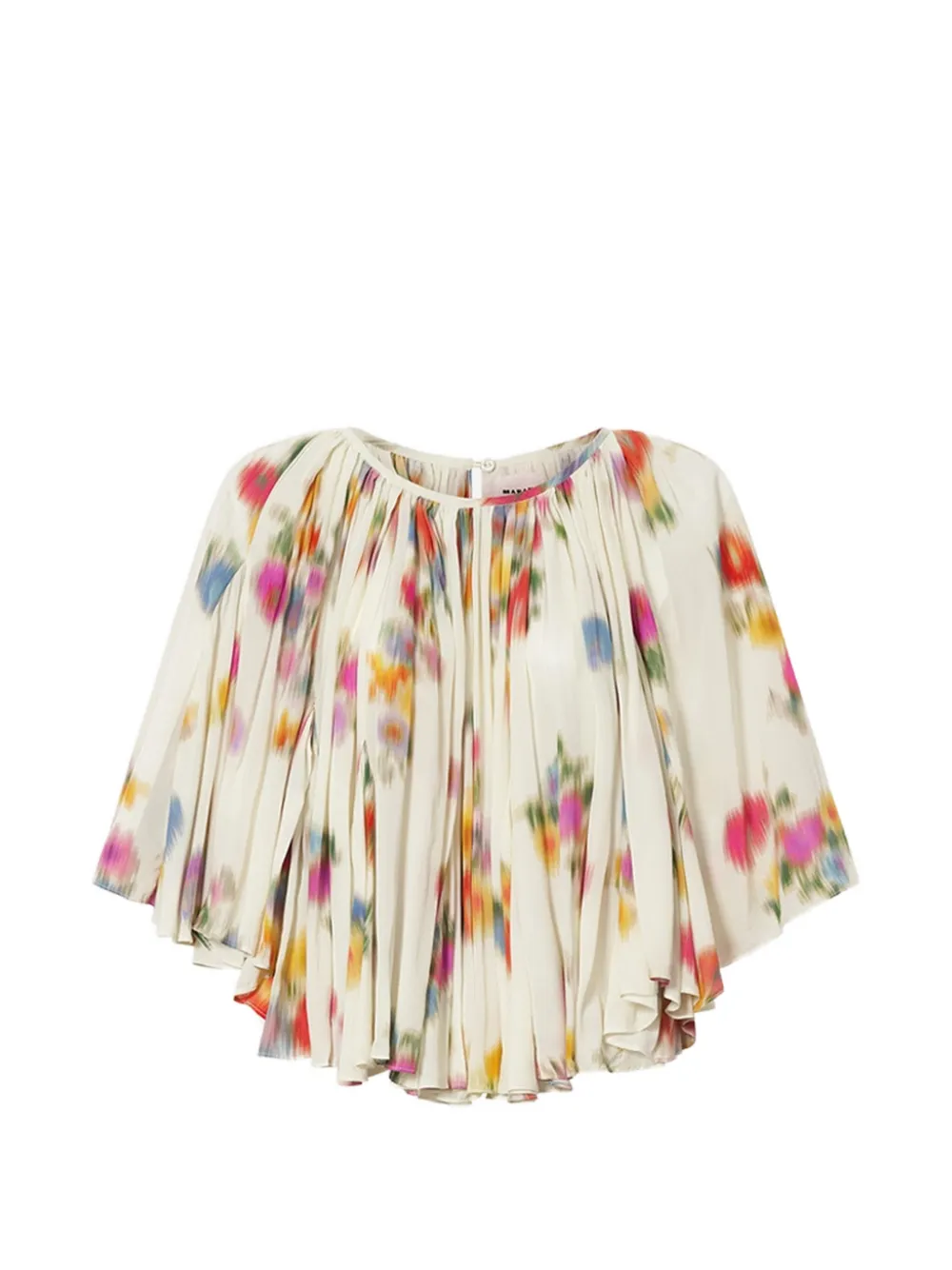 MARANT ÉTOILE Lara printed pleated top - Nude