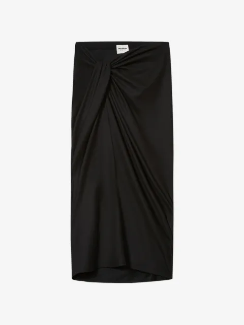 MARANT ÉTOILE falda midi drapeada con detalle de nudo