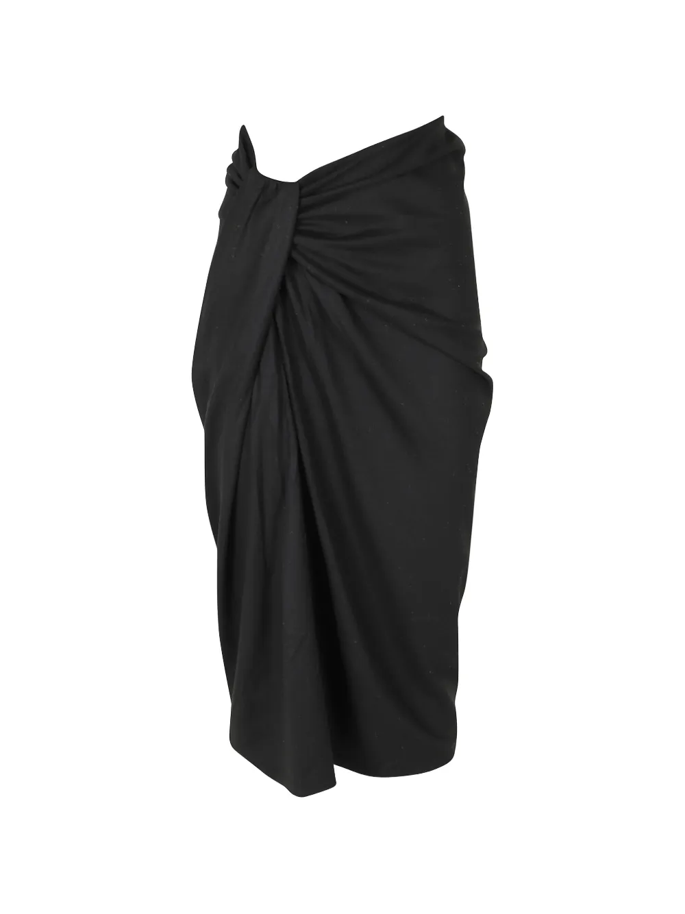 MARANT ÉTOILE draped knot-detail midi skirt - Schwarz