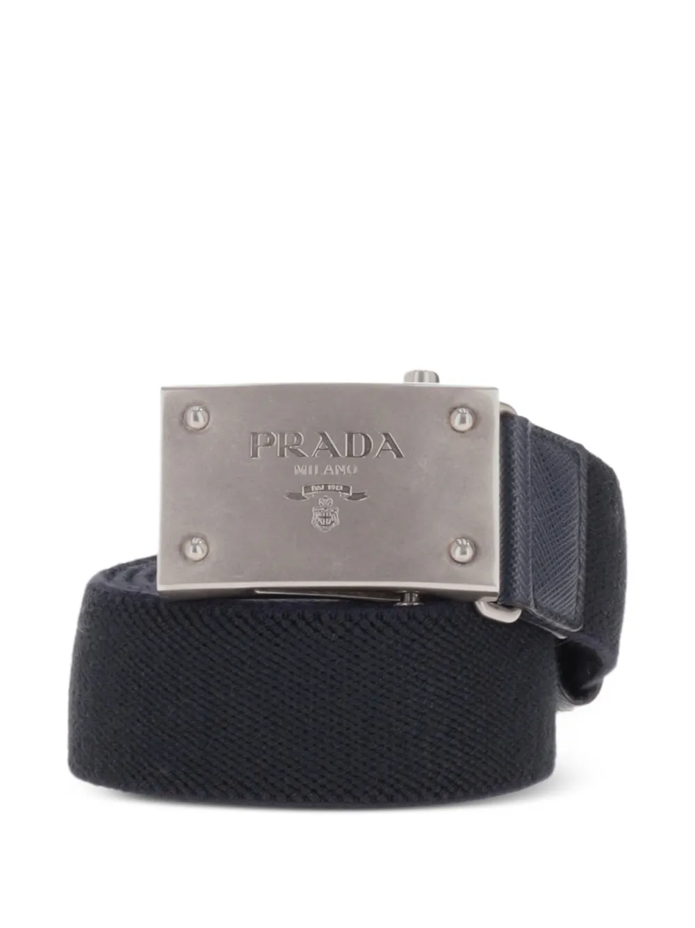 Prada Riem met logoplakkaat Blauw