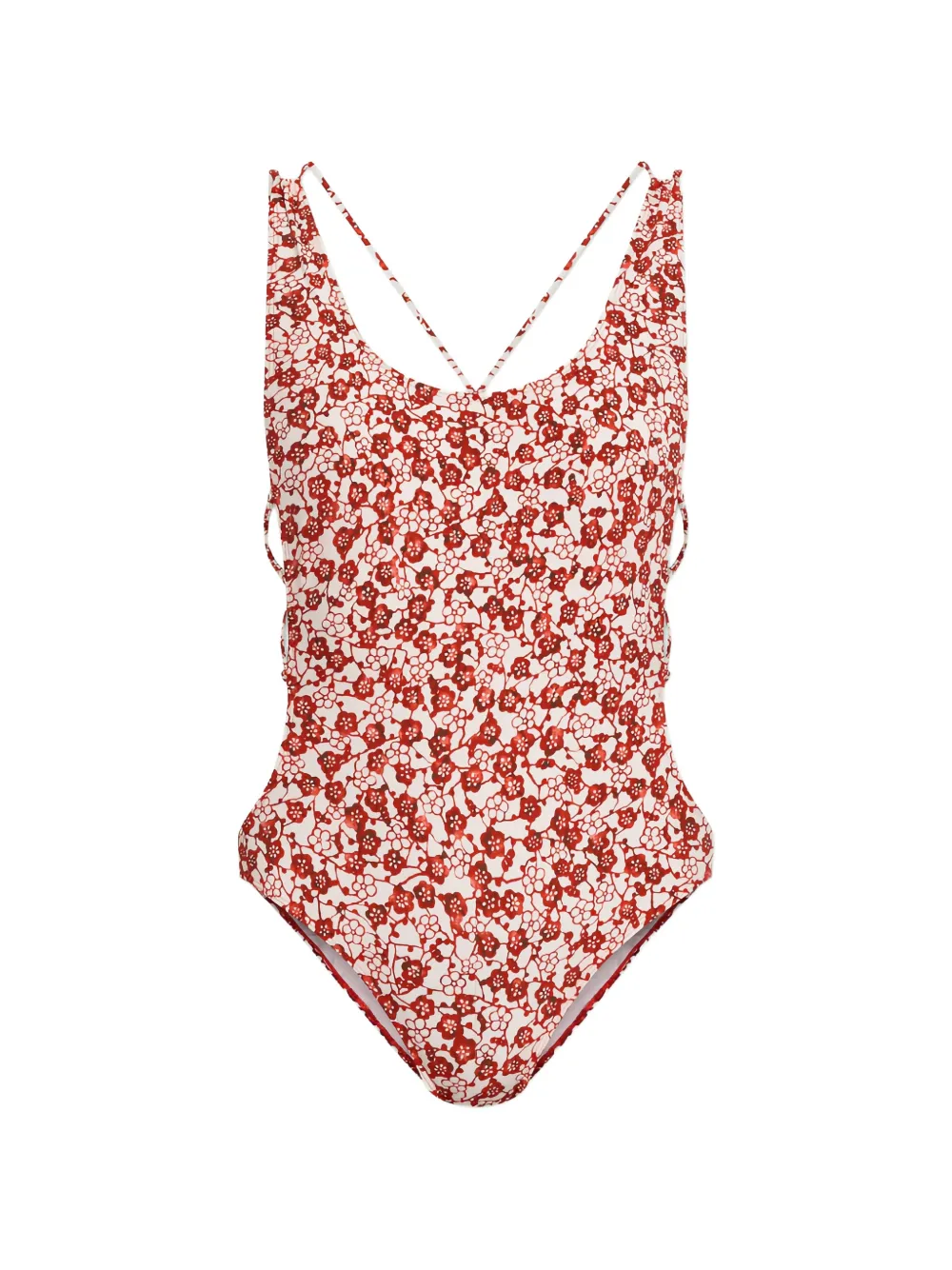 ISABEL MARANT Tenisia floral-print swimsuit - Weiß