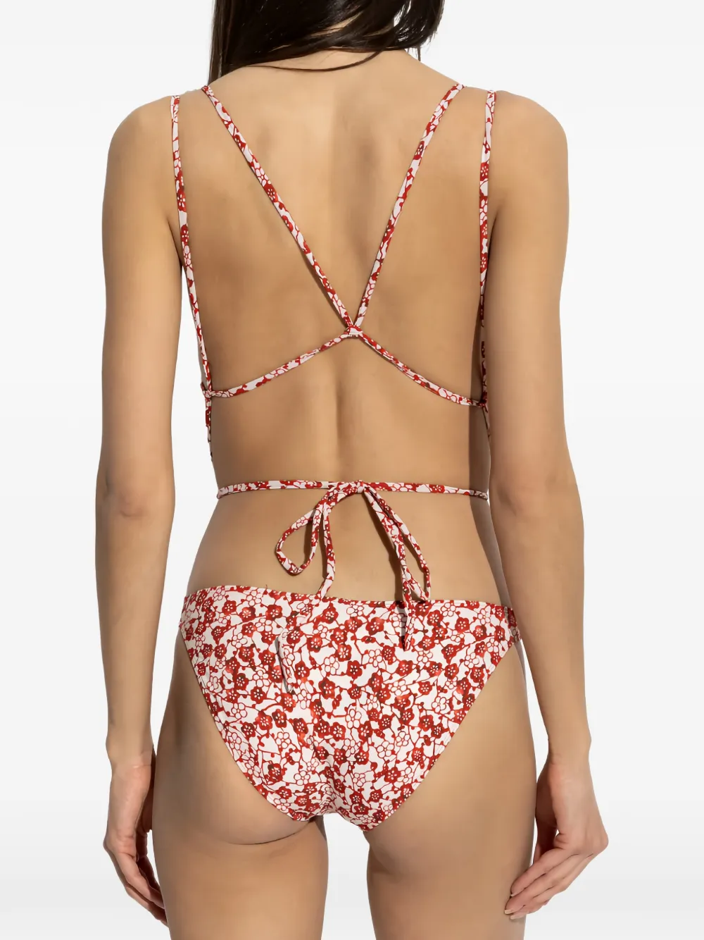 ISABEL MARANT Tenisia badpak met bloemenprint Wit