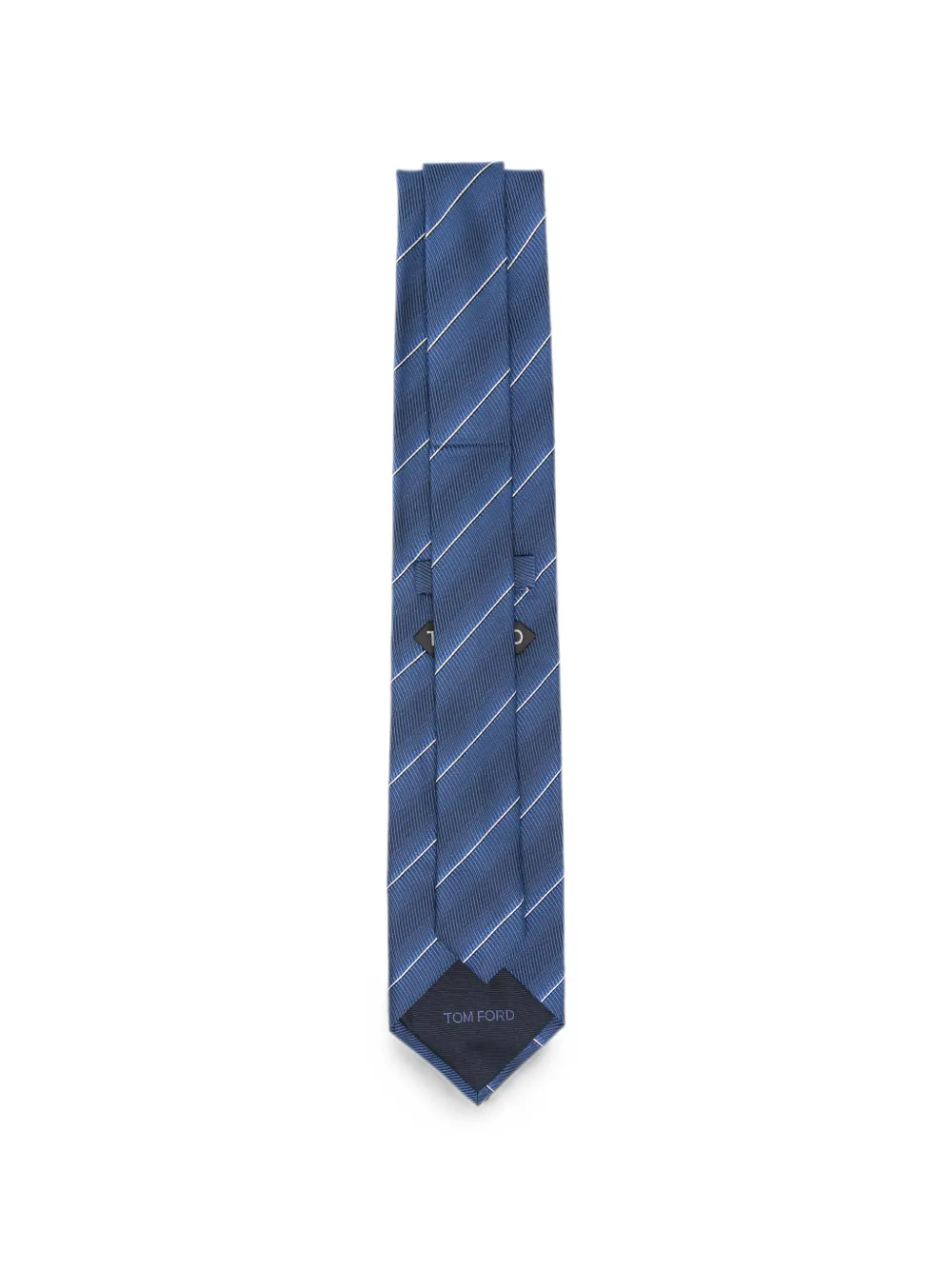TOM FORD Gestreepte zijden stropdas Blauw
