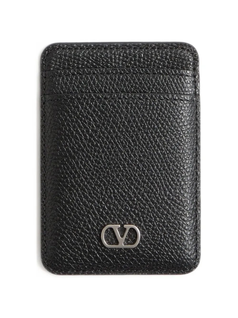 Valentino Garavani Portacarte con placca logo - Nero