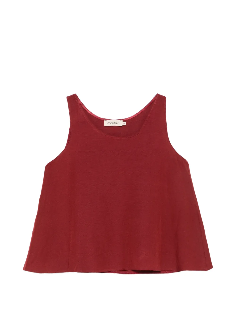MOUTAKI scoop-neck sleeveless blouse - Rosso