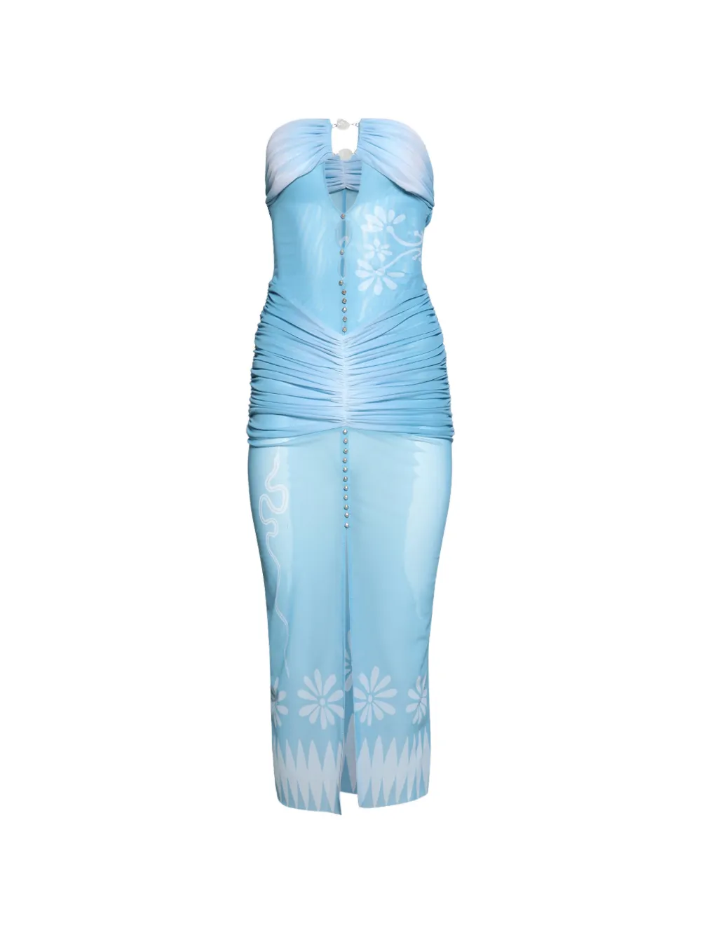 Di Petsa Siren ruched-detail dress - Blue