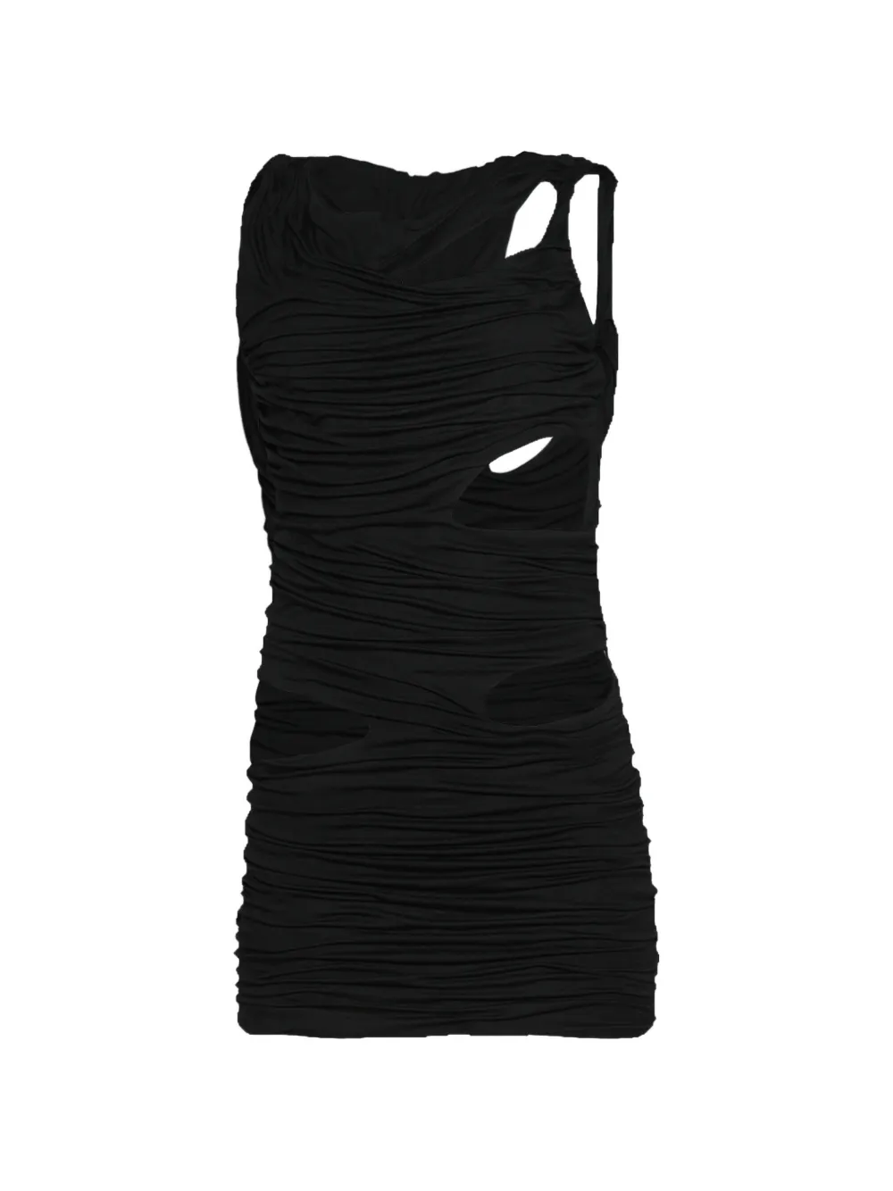 Di Petsa Midnight ruched cut-out dress